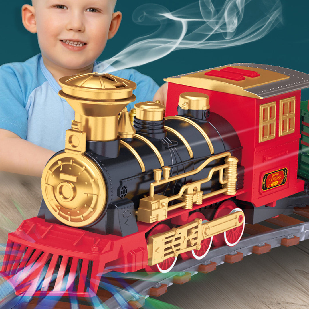 220/251Pcs/Set Electric Track Train Toy with Light Sound Educational Spraying Classical Train Toy Boys Girls Gift Image 4