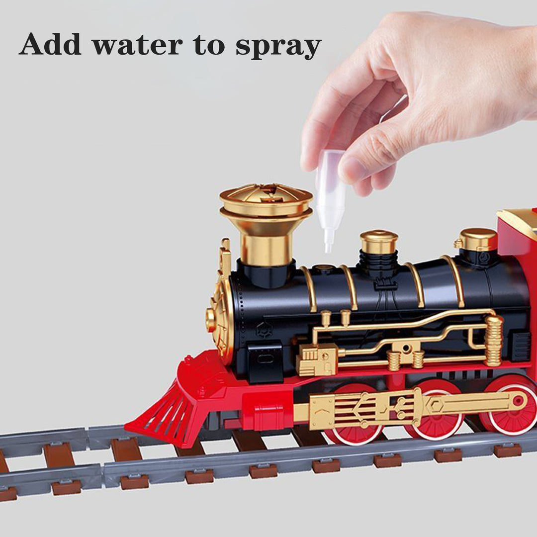 220/251Pcs/Set Electric Track Train Toy with Light Sound Educational Spraying Classical Train Toy Boys Girls Gift Image 6