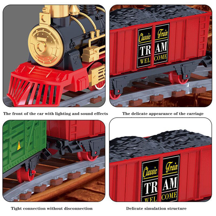 220/251Pcs/Set Electric Track Train Toy with Light Sound Educational Spraying Classical Train Toy Boys Girls Gift Image 10