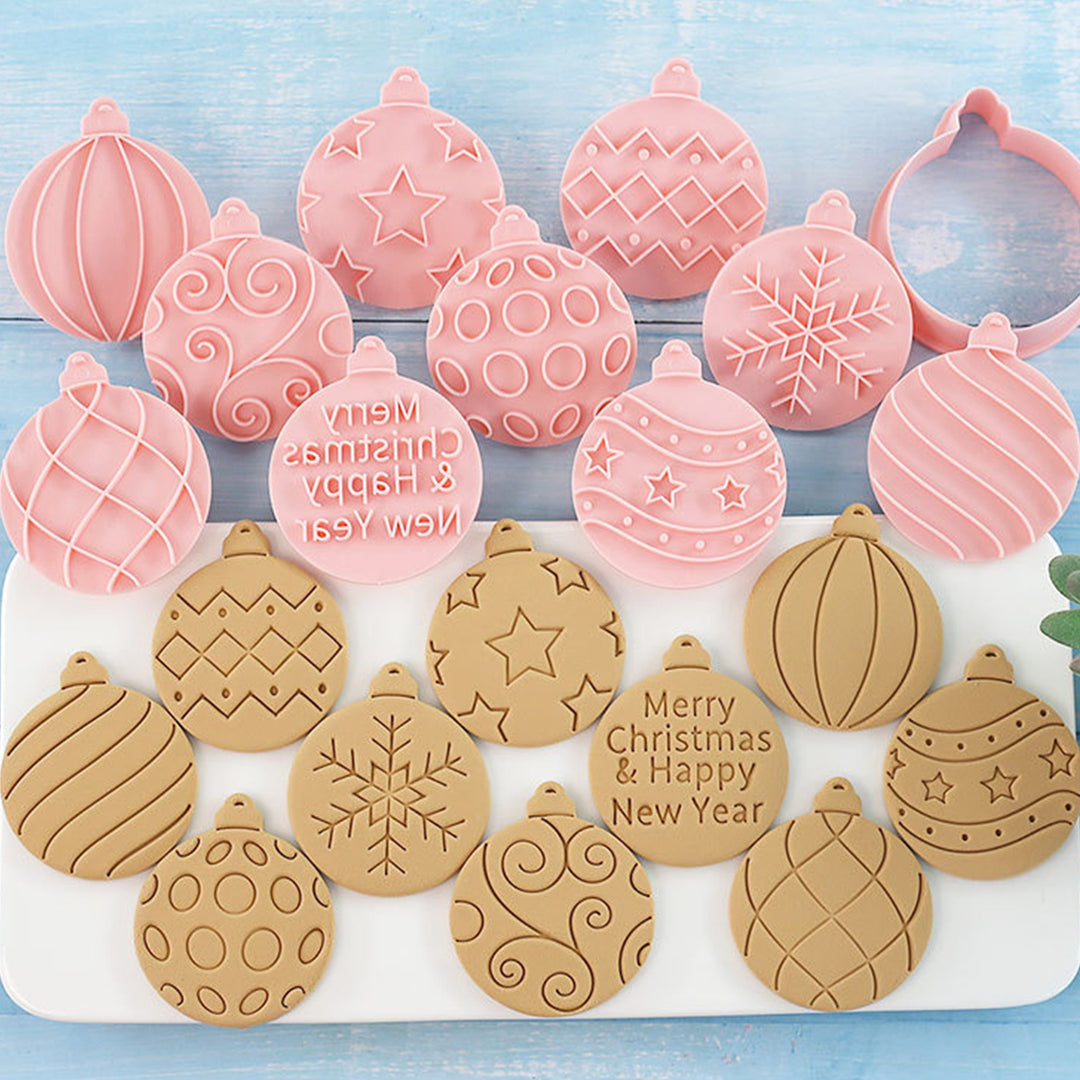 10Pcs Christmas Cookie Cutter Set Mini Stamps for Baking Food-Grade Snowflake Santa Sugar Cookie Molds for Holiday Image 2