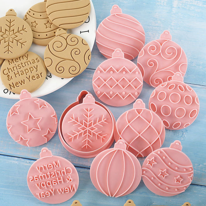 10Pcs Christmas Cookie Cutter Set Mini Stamps for Baking Food-Grade Snowflake Santa Sugar Cookie Molds for Holiday Image 3