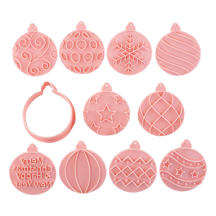 10Pcs Christmas Cookie Cutter Set Mini Stamps for Baking Food-Grade Snowflake Santa Sugar Cookie Molds for Holiday Image 4