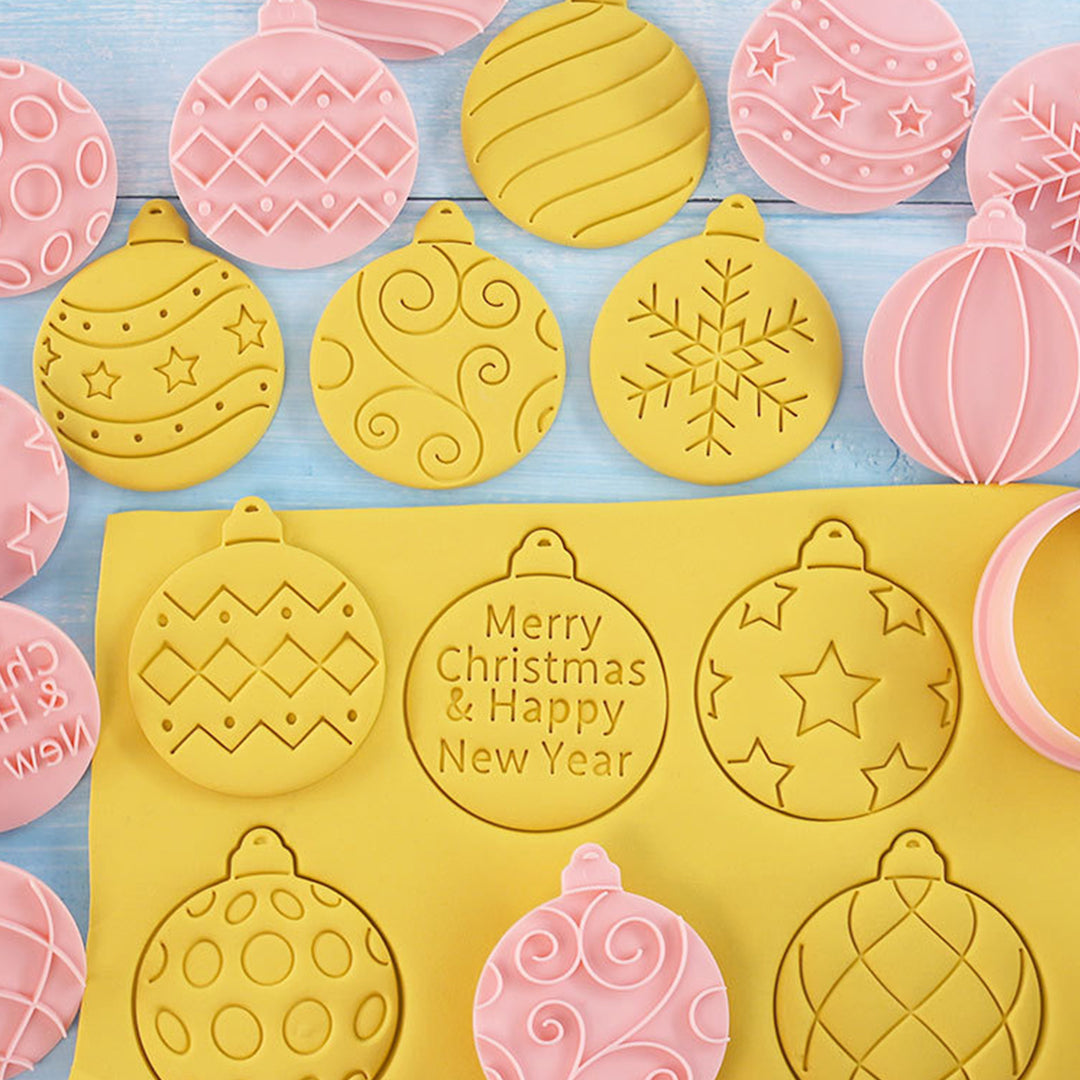 10Pcs Christmas Cookie Cutter Set Mini Stamps for Baking Food-Grade Snowflake Santa Sugar Cookie Molds for Holiday Image 9