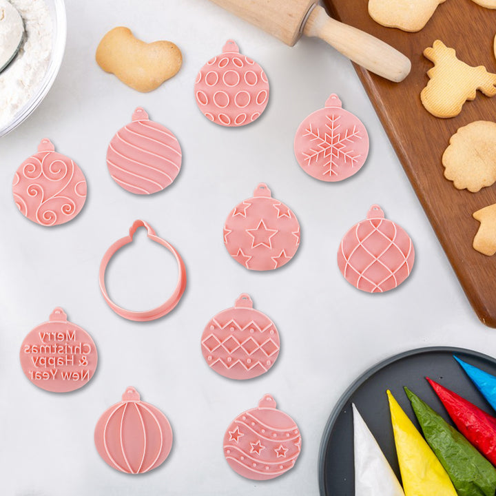 10Pcs Christmas Cookie Cutter Set Mini Stamps for Baking Food-Grade Snowflake Santa Sugar Cookie Molds for Holiday Image 10