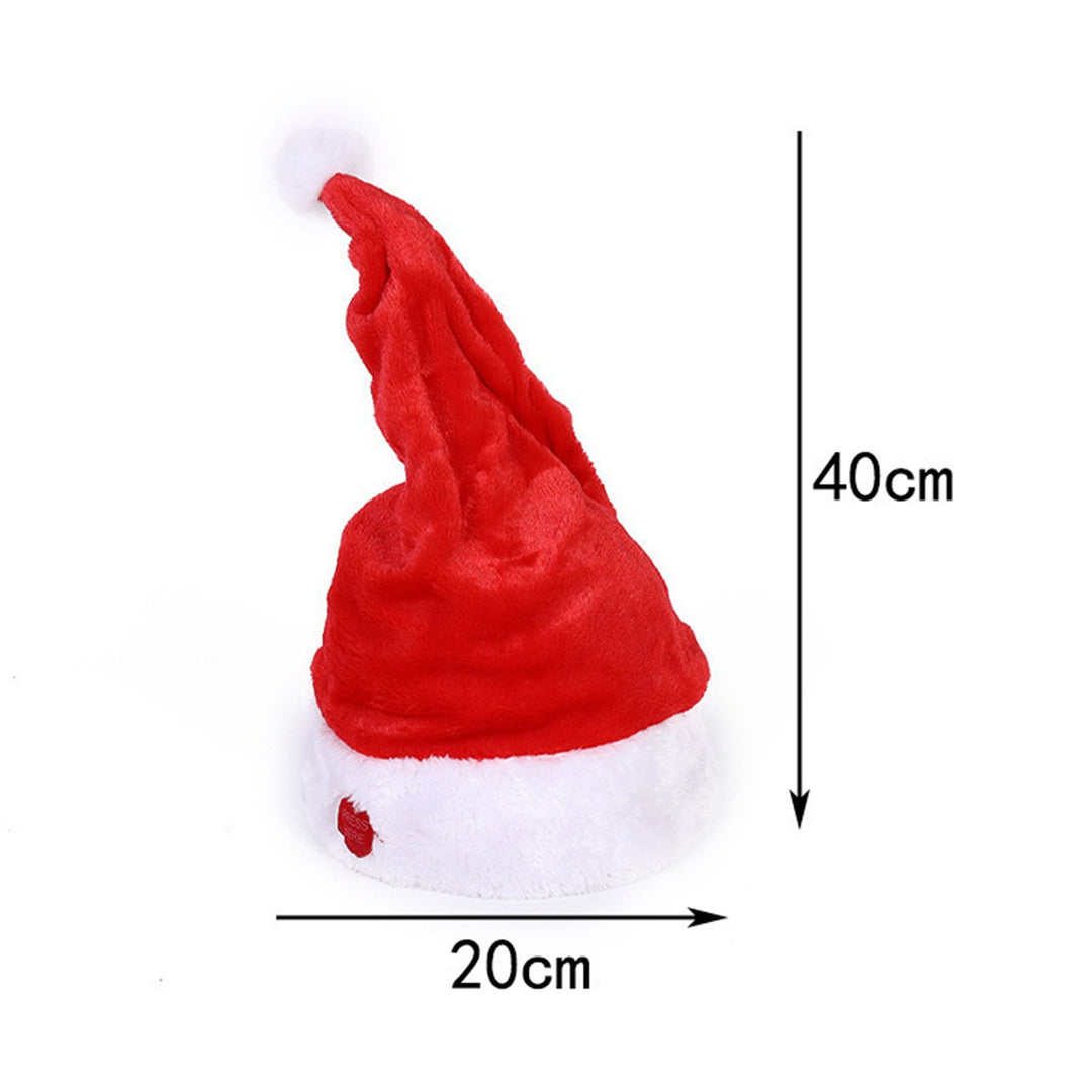 Electric Swinging Santa Hat Adults Kids Plush Christmas Hat Battery-operated Singing Santa Hat for Year Party Supplies Image 6