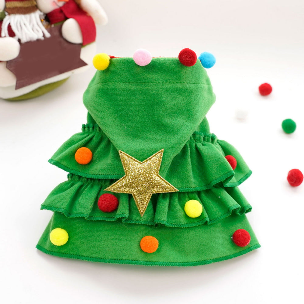 Pet Christmas Cloak Cosplay Costume Star Decor Festive Year Dog Cat Photo Prop Winter Fall Pet Clothes Holiday Cape Image 2