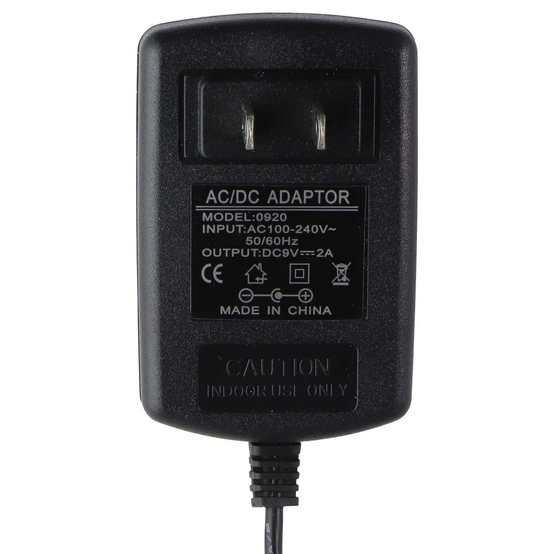 9V/2A AC/DC Power Adapter Wall Charger - Black (0920) Image 4