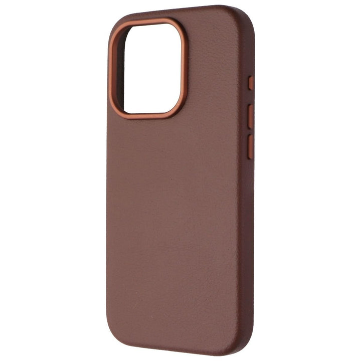 OtterBox Symmetry Cactus Leather Case for MagSafe for iPhone 15 Pro - Brown Image 1