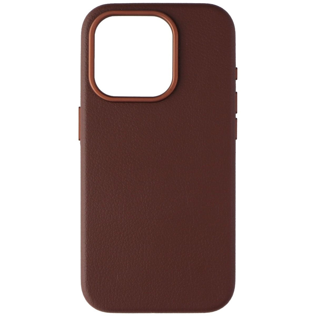 OtterBox Symmetry Cactus Leather Case for MagSafe for iPhone 15 Pro - Brown Image 2