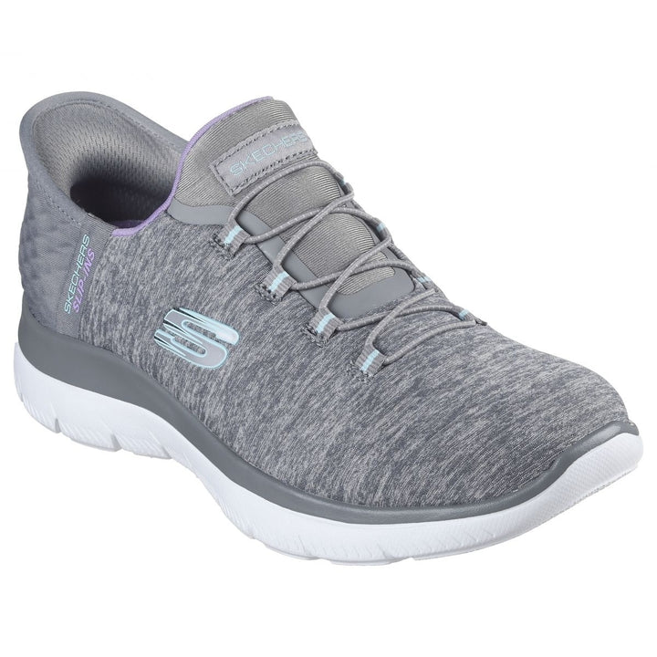 Skechers Womens Slip-Ins: Summits - Dazzling Haze Gray/Multi - 149937-GYMT GRAY / MULTI Image 2