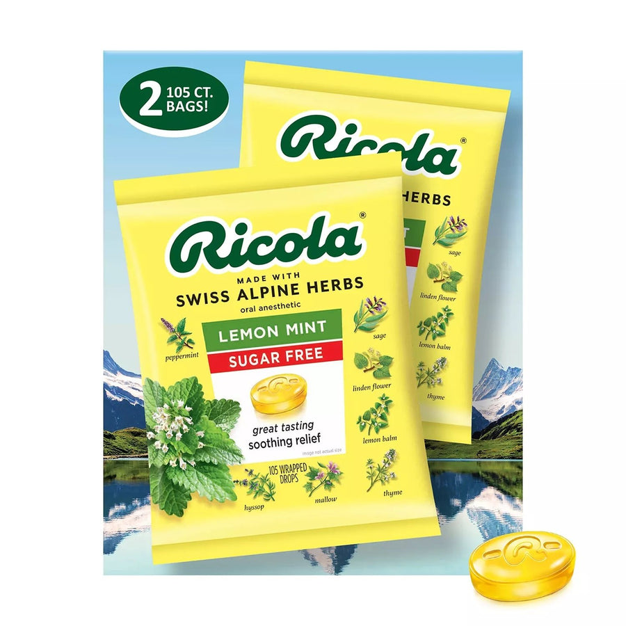 Ricola Sugar-Free Lemon Mint Herb Throat Drops 210 Count Image 1