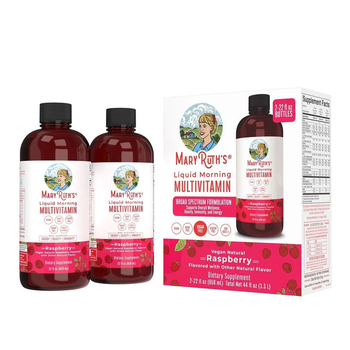 MaryRuths Liquid Morning Multivitamin Raspberry 22 Fluid Ounce (Pack of 2) Image 1