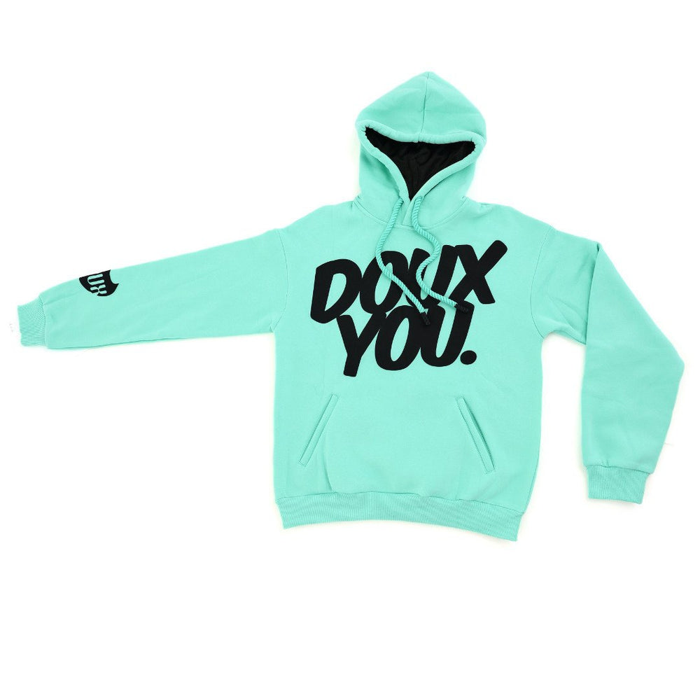 DOUX YOU Satin-Lined Hoodie - Doux Blue Image 2