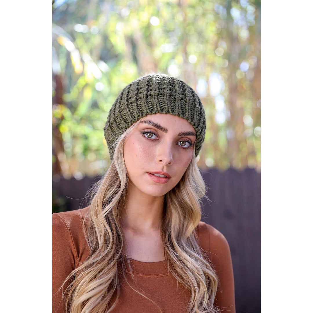 Cute Textured Pom Beanie Image 7