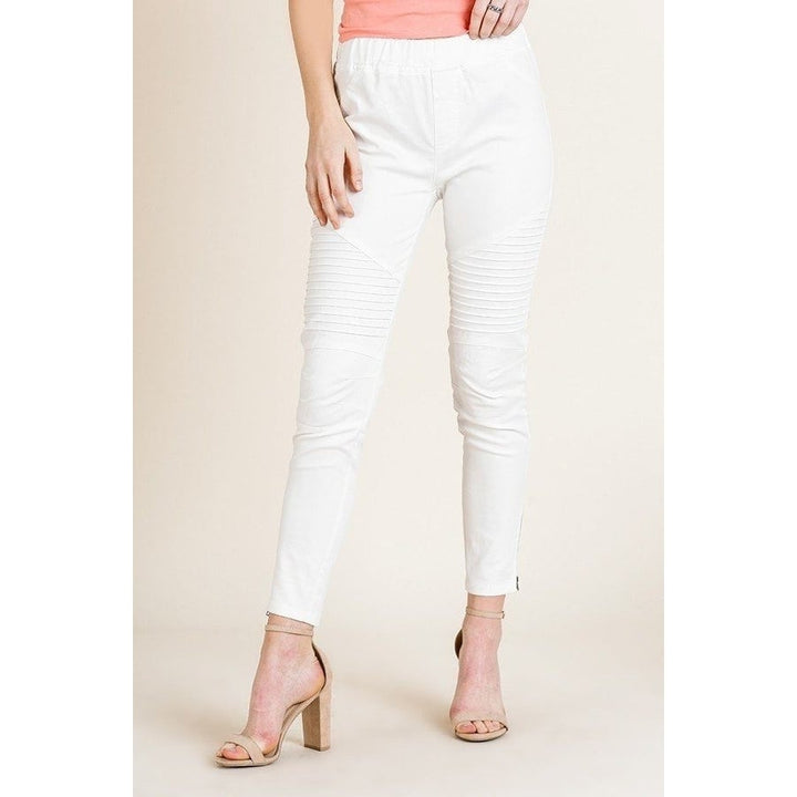 High Waist Skinny Moto Pant Image 1