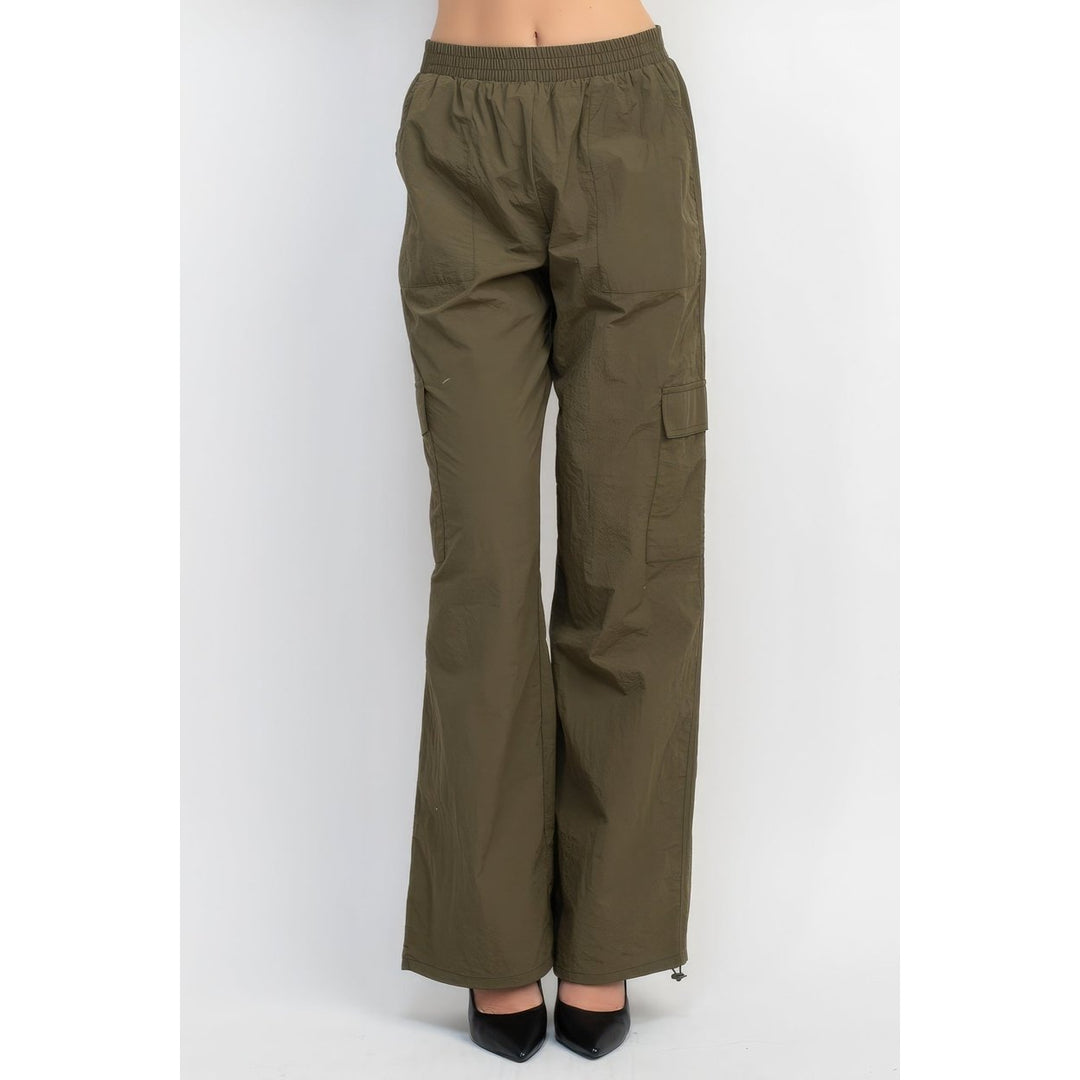 High-rise Cargo Parachute Pants Image 1