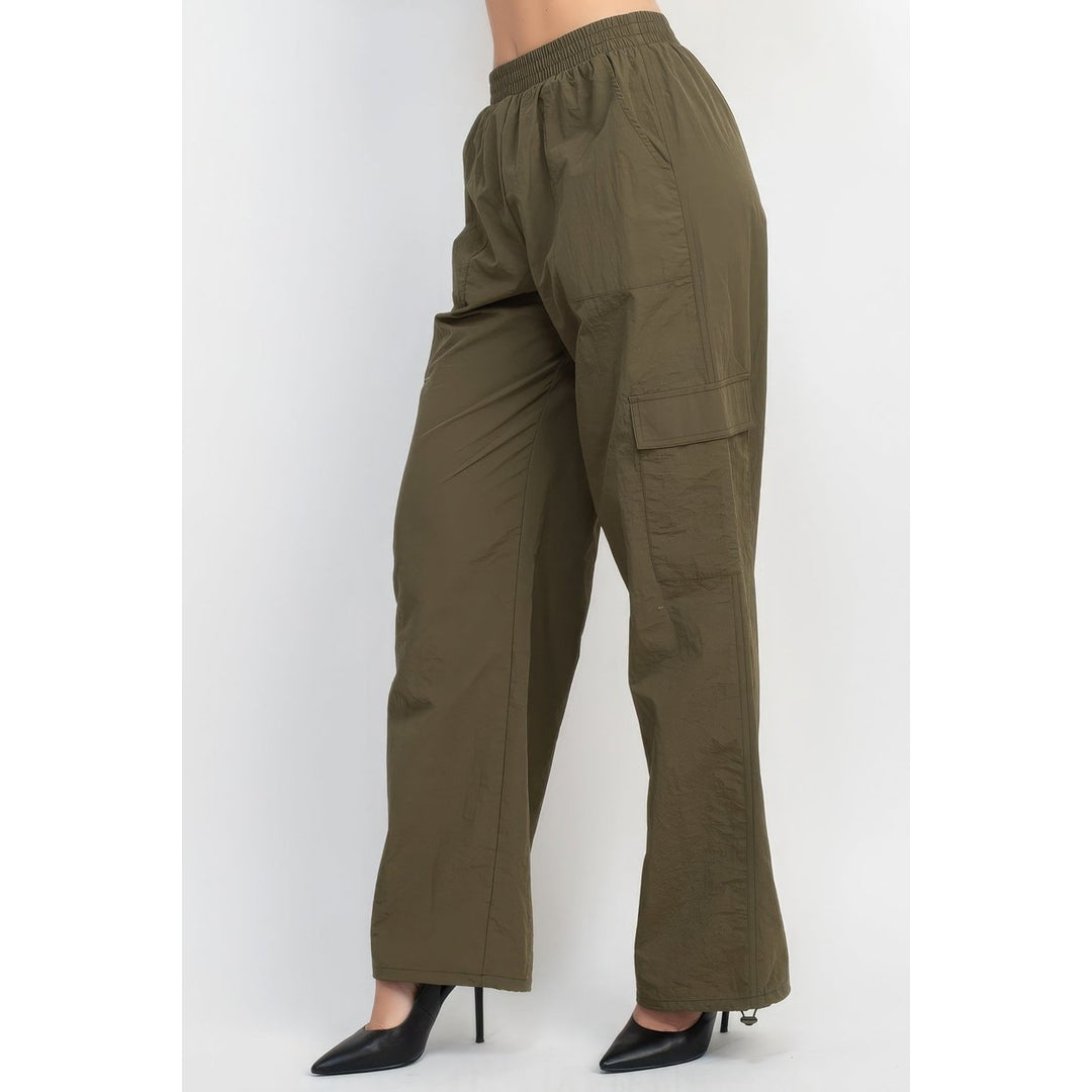 High-rise Cargo Parachute Pants Image 3