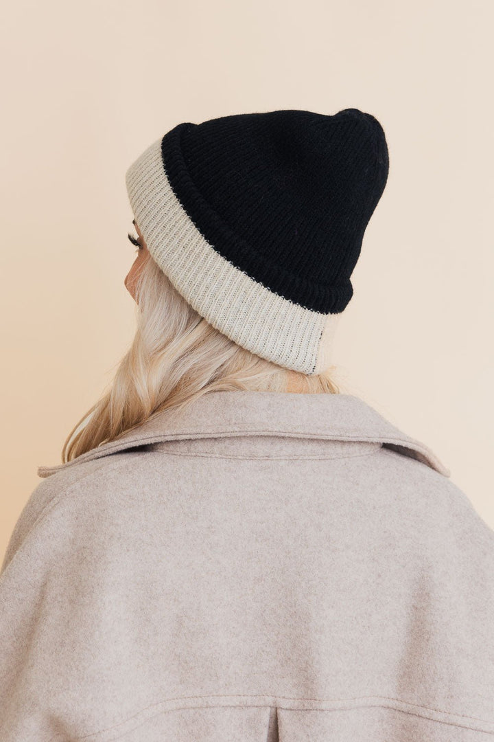 Essential Harmony Two-Tone Knit Beanie Image 3