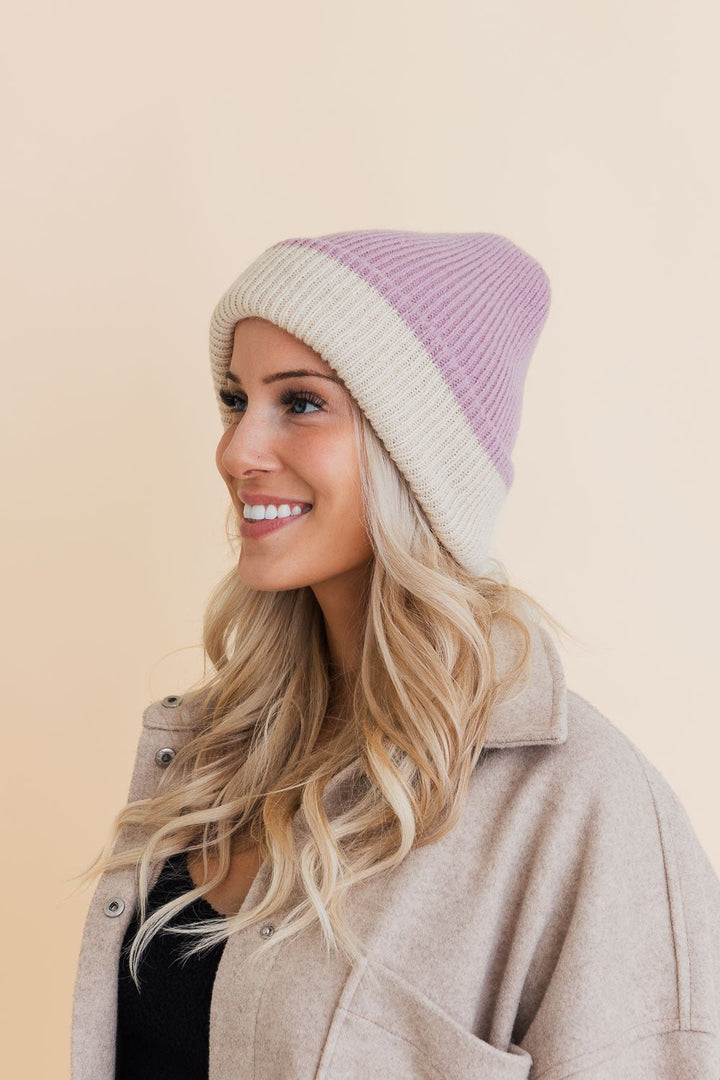 Essential Harmony Two-Tone Knit Beanie Image 8