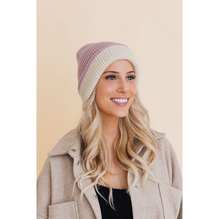 Essential Harmony Two-Tone Knit Beanie Image 9