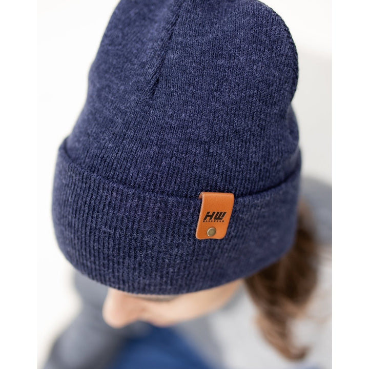 HAAKWEAR Knit Cuffed Beanie - Denim Blue Image 4