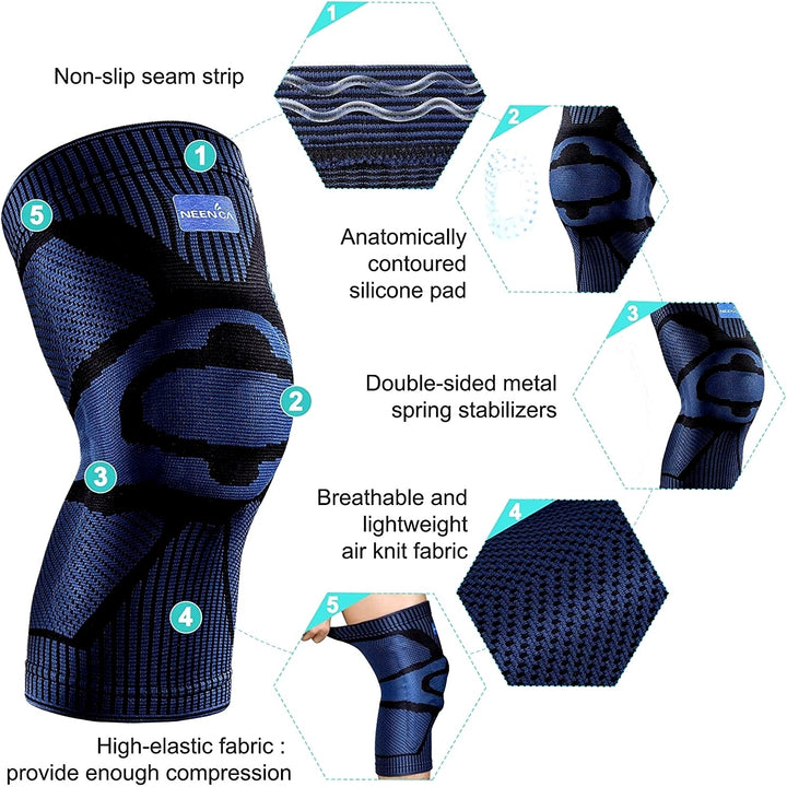 Knee Brace Support with Side Stabilizers and Patella Gel for Pain Relief and Injury Recovery Image 2