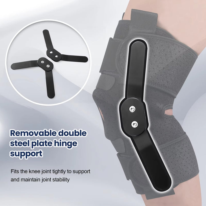 Hinged Knee Brace with Side Stabilizers and Patella Gel Pads for Pain Relief Image 4