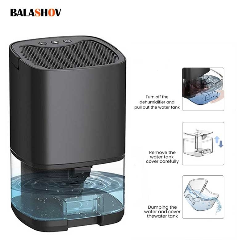 Air Dehumidifier Portable Mute Moisture Absorbers Machine Air Dryer For Home Bedroom Office Kitchen Deodorizer Dryer Image 1