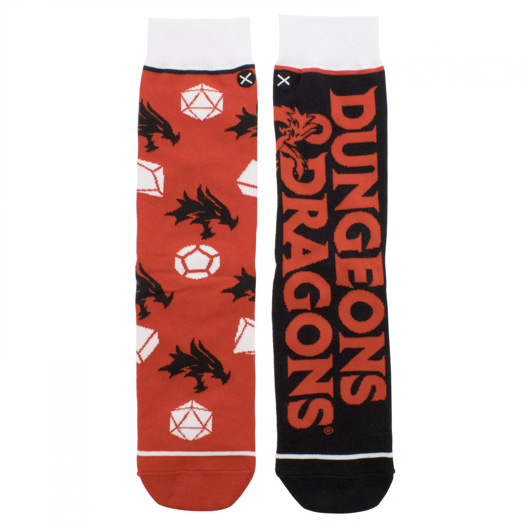 Dungeons and Dragons Logo and Symbols Crew Socks Image 2