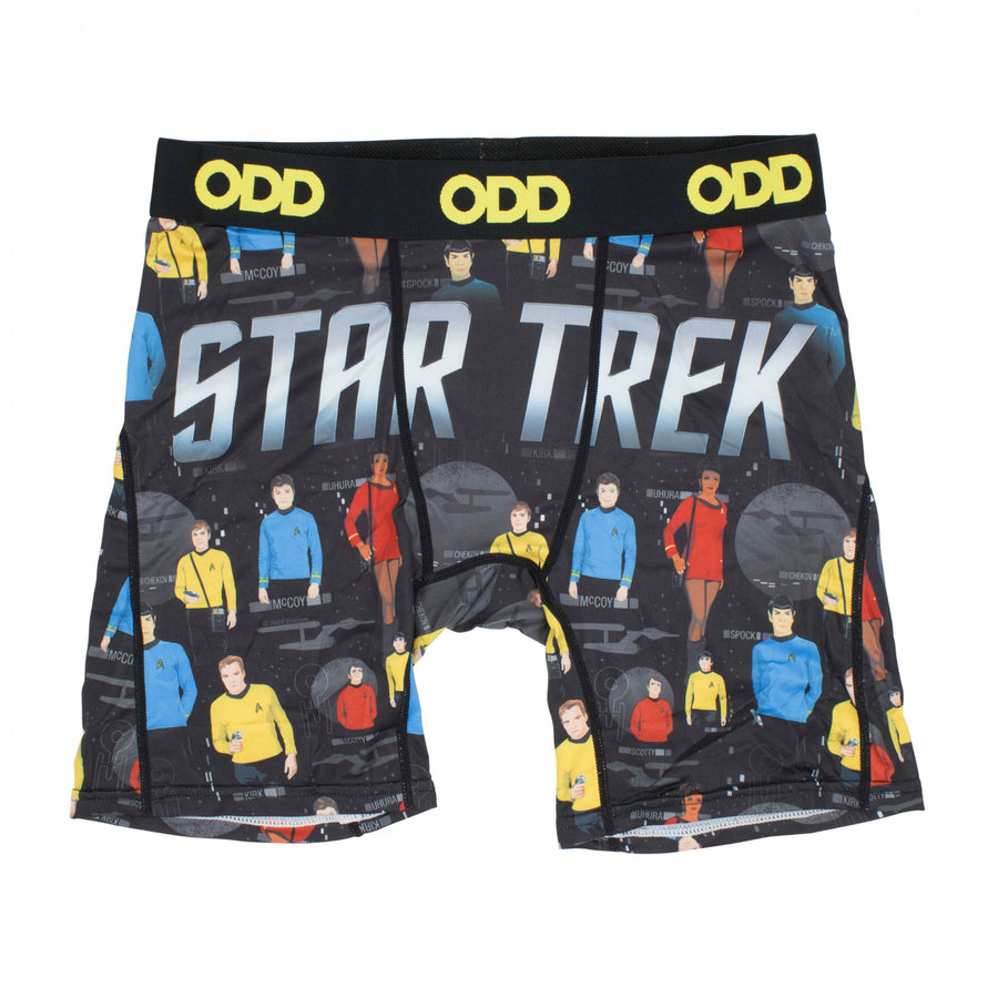 Star Trek The Original Logo and Crew Mens Boxer Briefs Image 1