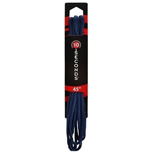 10 Seconds Oval Athletic Shoelaces Navy - 54" long (1 pair) 54" Navy Image 2