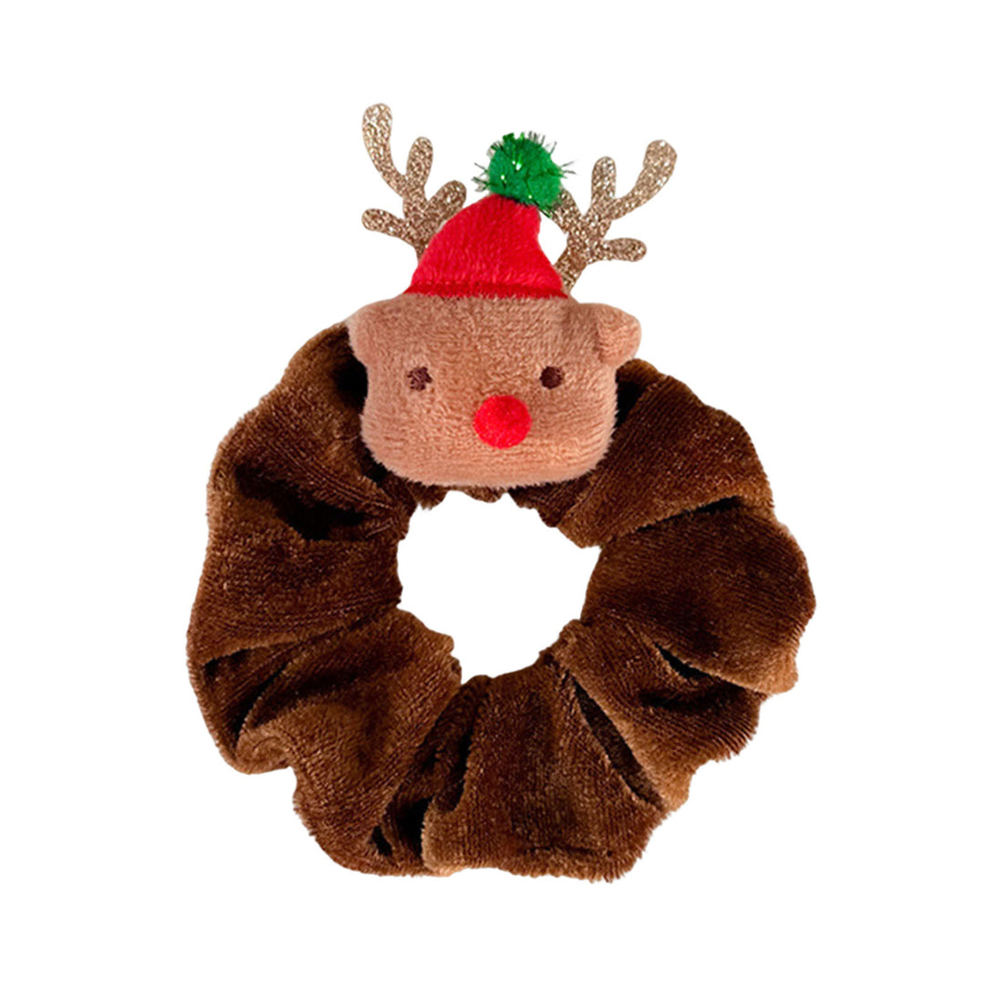 Christmas Plush Doll Hair Rope Elk Santa Claus Elastic Headband Xmas Hair Scrunchies Velvet Holiday Accessories Image 6