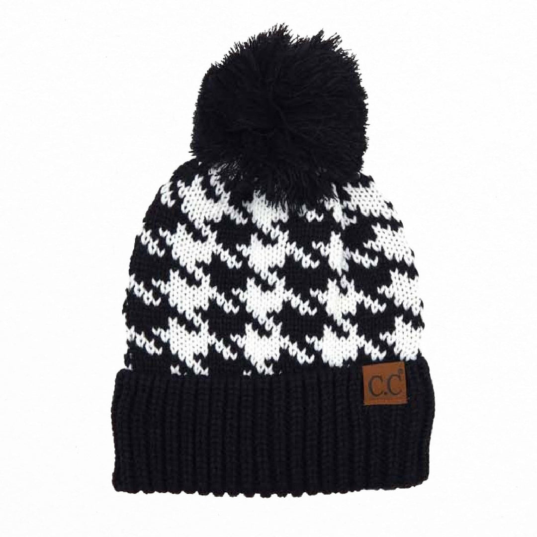 Houndstooth Beanie Image 3