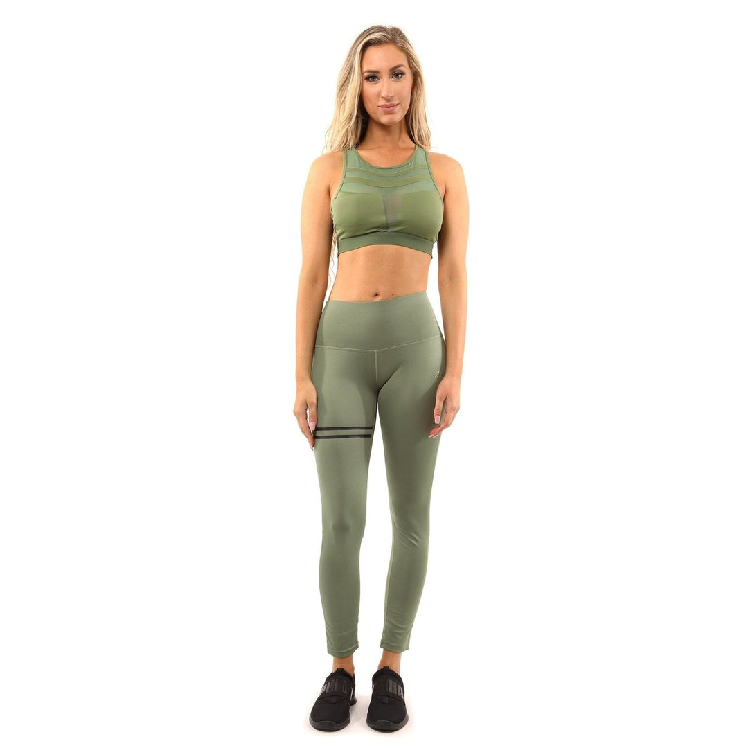 Huntington Sports Bra - Olive Green Image 4