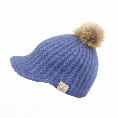 Kid and Adult Sizes Winter Knitted Ball Cap Beanie Image 4