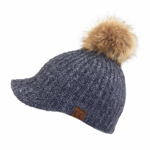 Kid and Adult Sizes Winter Knitted Ball Cap Beanie Image 4