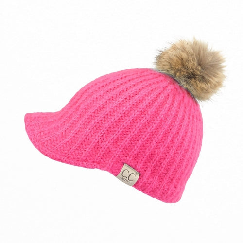 Kid and Adult Sizes Winter Knitted Ball Cap Beanie Image 7