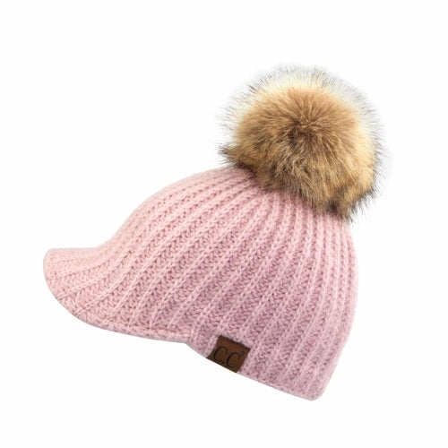 Kid and Adult Sizes Winter Knitted Ball Cap Beanie Image 8