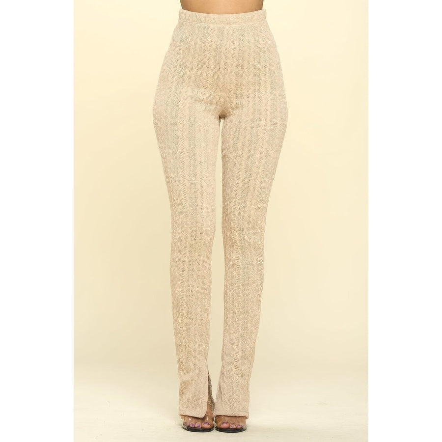 Knit High Rise Leggings Image 1