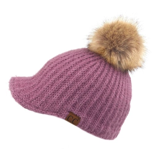 Kid and Adult Sizes Winter Knitted Ball Cap Beanie Image 9