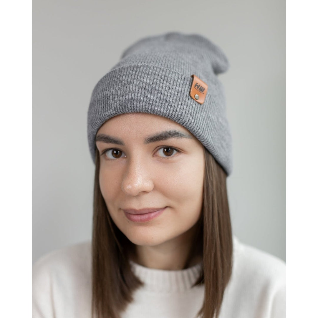 Knit Cuffed Beanie - Koala Gray Image 1