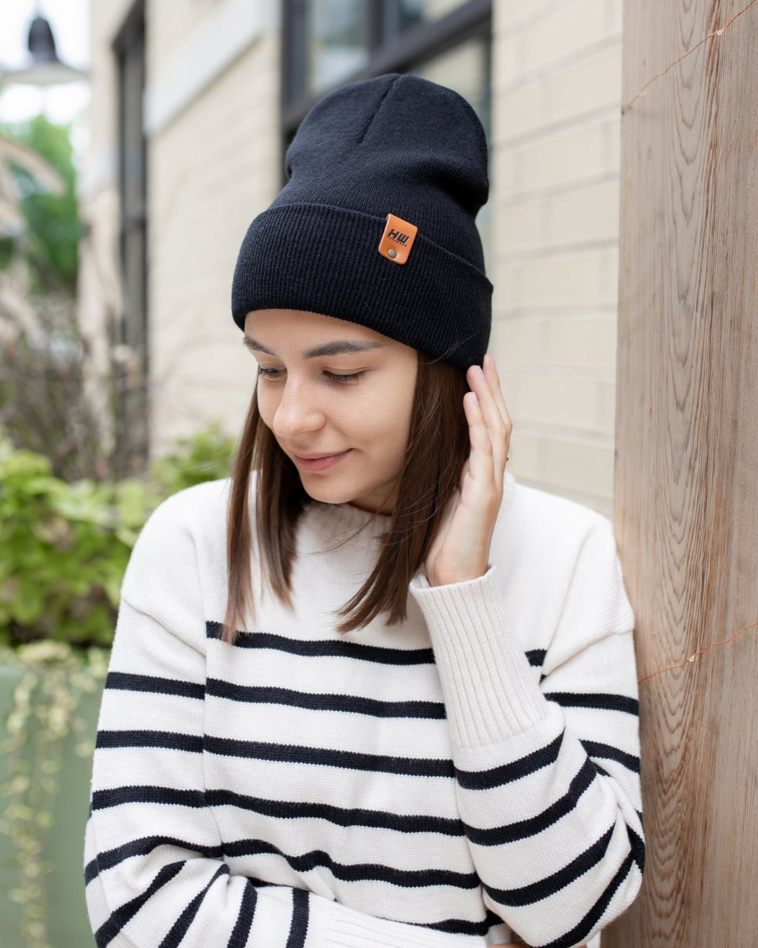 Knit Cuffed Beanie - Midnight Black Image 4