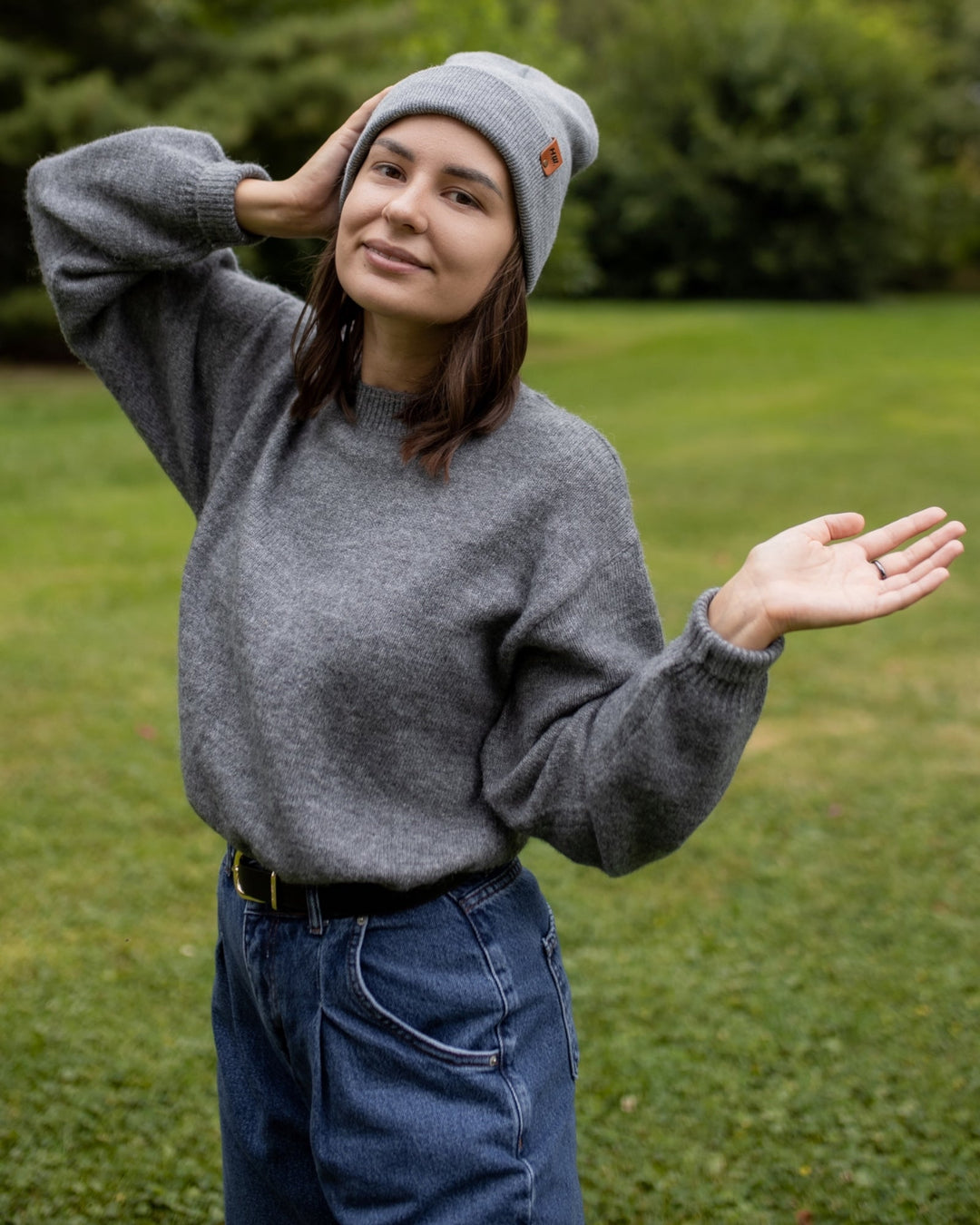 Knit Cuffed Beanie - Koala Gray Image 4