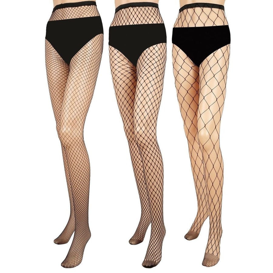 High Waist Pantyhose Stretchy Mesh Hollow Out Stockings Image 1