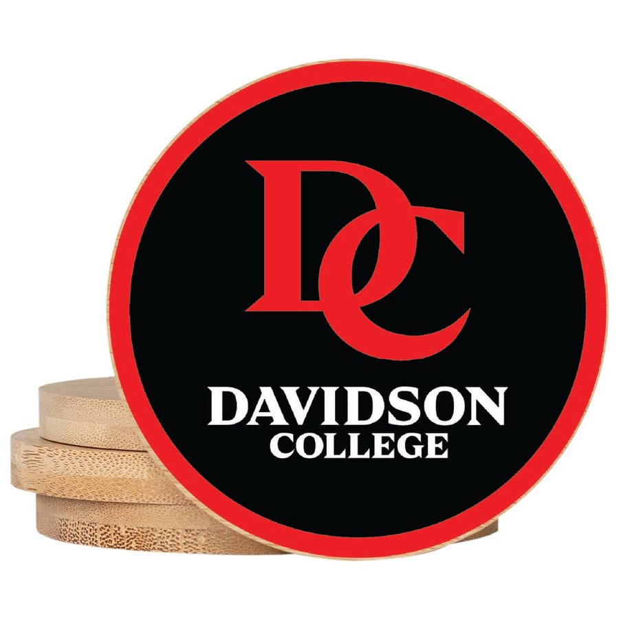 Davidson College Coaster Wooden 3.5 x 3.5-Inch 4 Pack Officially Licensed Collegiate Product Image 1