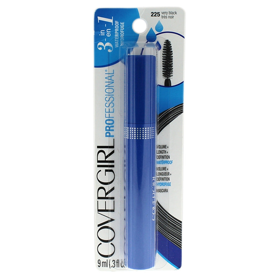 Covergirl Professional 3-in-1 Waterproof Mascara - 225 Very Black by CoverGirl for Women - 0.3 oz Mascara Image 1