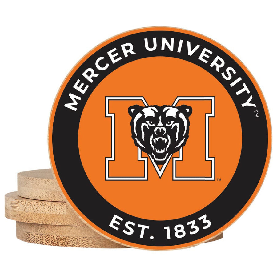 Mercer University Coaster Wooden 3.5 x 3.5-Inch 4 Pack Officially Licensed Collegiate Product Image 1