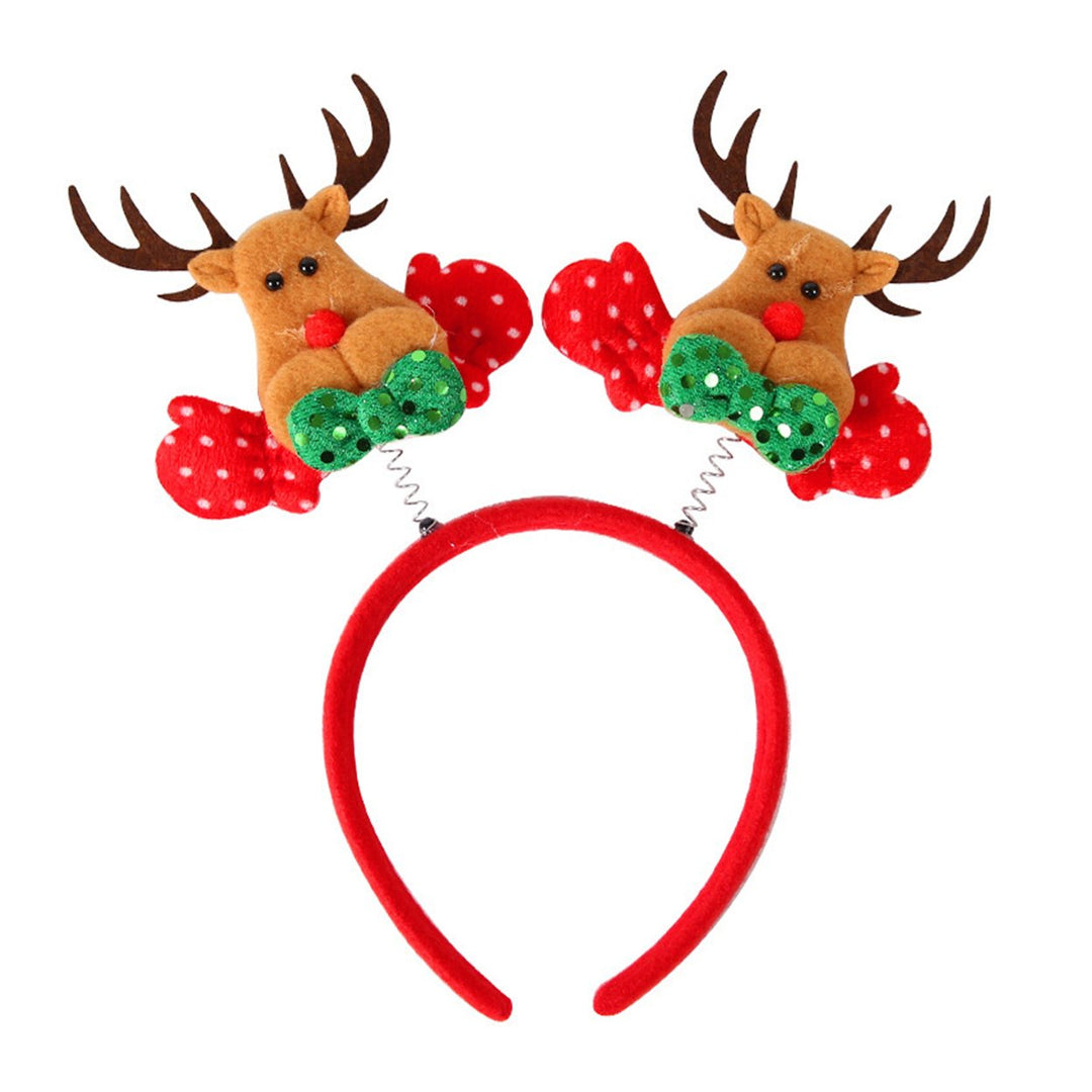 Christmas Headband Reindeer Antler Santa Tree Star Hairband Holiday Dress-up Hair Hoop Party Cosplay Accessory for Women Image 6