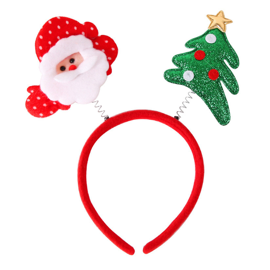 Christmas Headband Reindeer Antler Santa Tree Star Hairband Holiday Dress-up Hair Hoop Party Cosplay Accessory Image 7