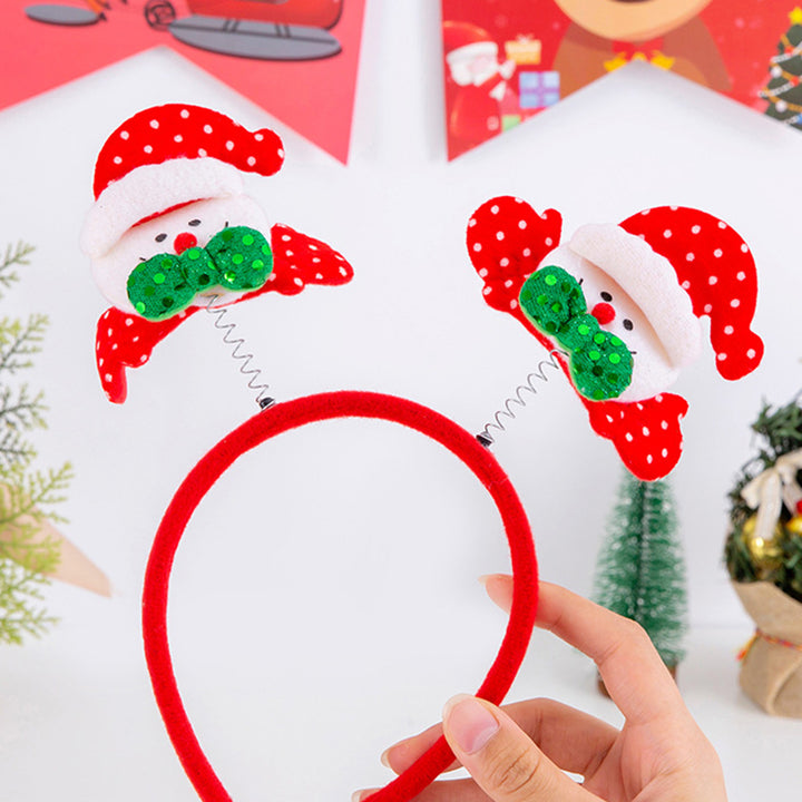 Christmas Headband Reindeer Antler Santa Tree Star Hairband Holiday Dress-up Hair Hoop Party Cosplay Accessory for Women Image 10